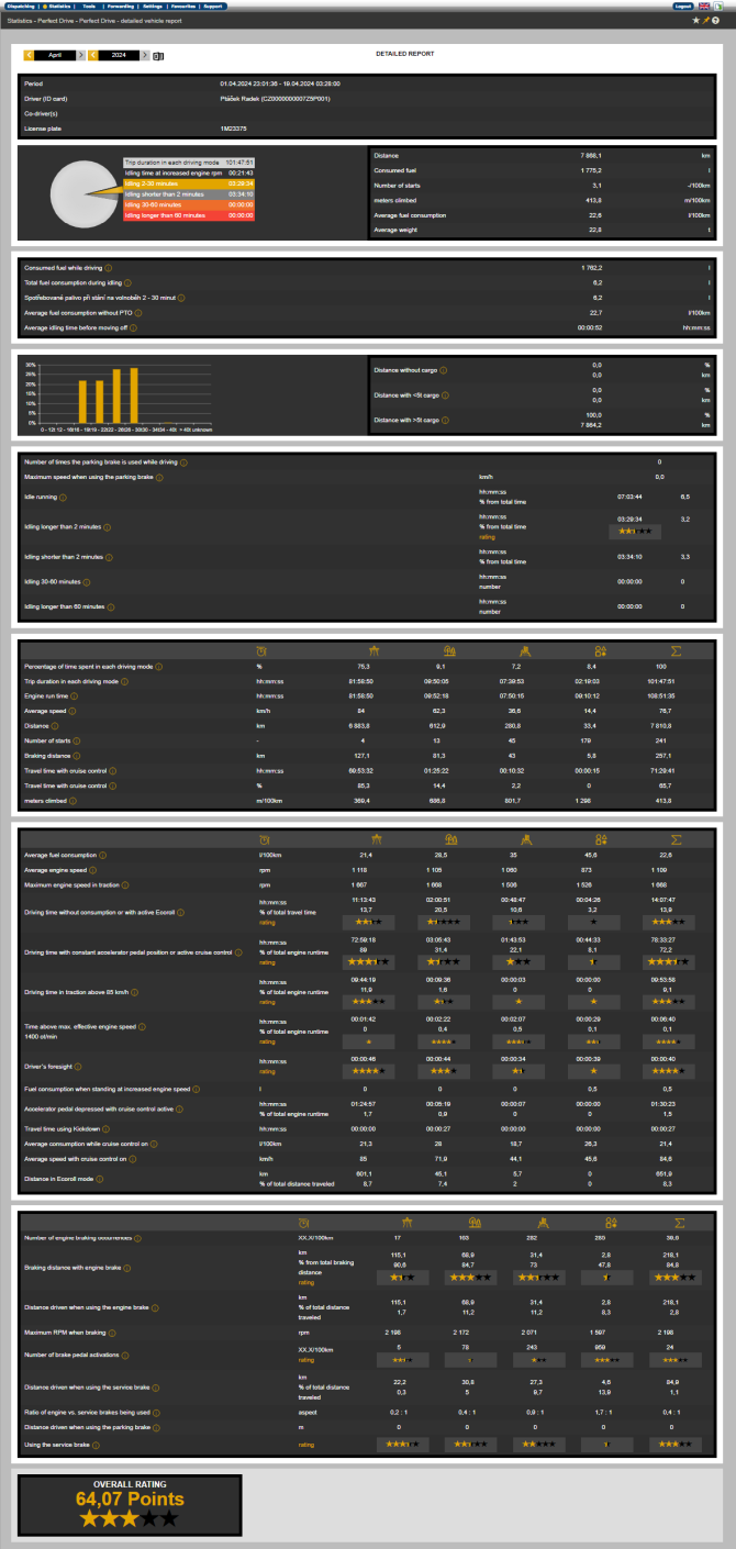 Detailed report